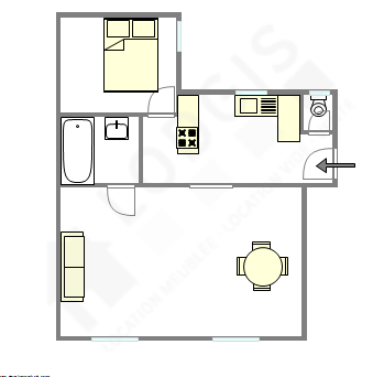 Квартира Suresnes - Интерактивный план