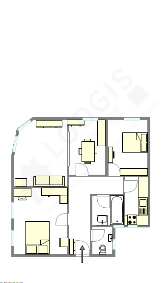 Apartamento Levallois-Perret - Plano interativo