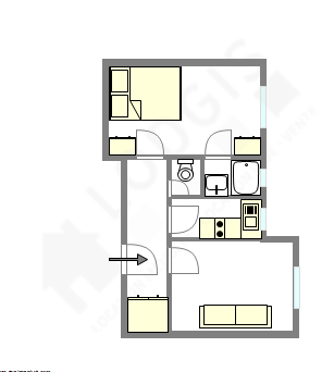 Квартира Париж 15° - Интерактивный план
