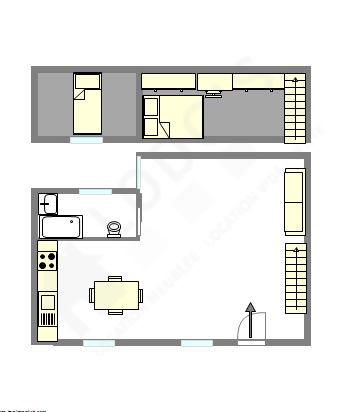 Квартира Париж 3° - Интерактивный план