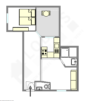 Квартира Париж 18° - Интерактивный план