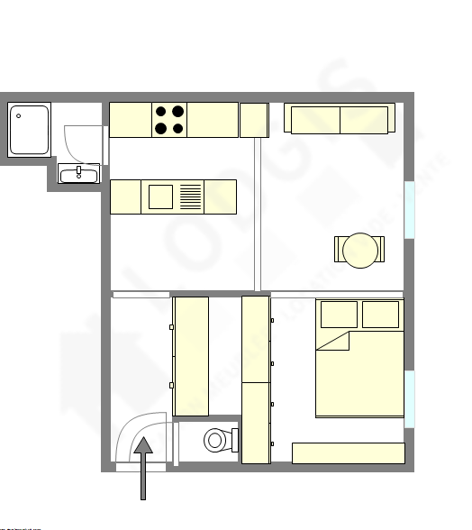 Wohnung Paris 14° - Interaktiven Plan