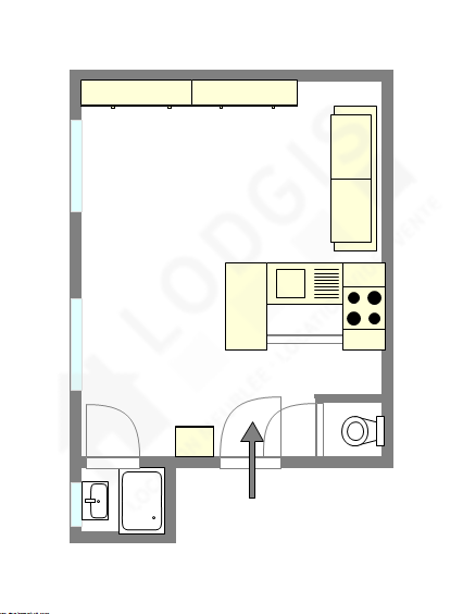 Квартира Париж 17° - Интерактивный план