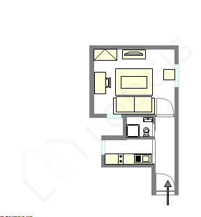 Appartement Paris 18° - Plan interactif