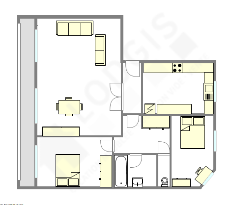 Appartement Suresnes - Plan interactif