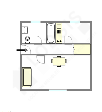 Appartement Paris 12° - Plan interactif