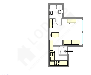 Квартира Париж 5° - Интерактивный план
