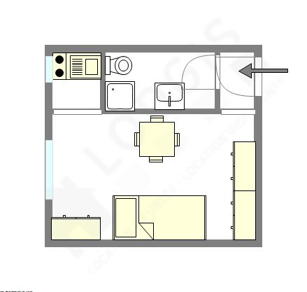 Квартира Париж 5° - Интерактивный план