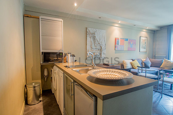Beautiful kitchen with tile floor