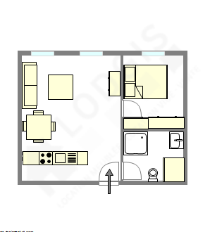 Apartamento Paris 8° - Plano interativo