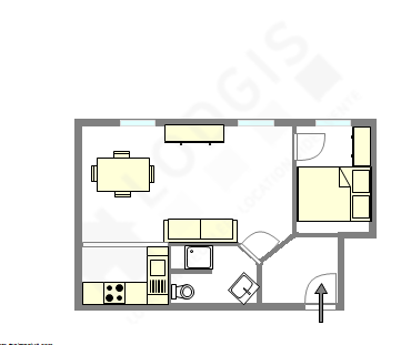 Appartamento Parigi 18° - Piantina interattiva