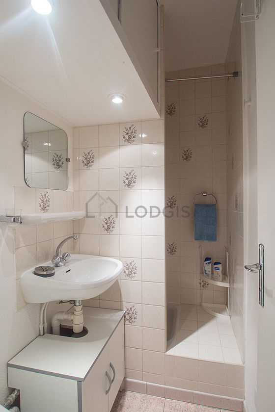 Bathroom with tile floor