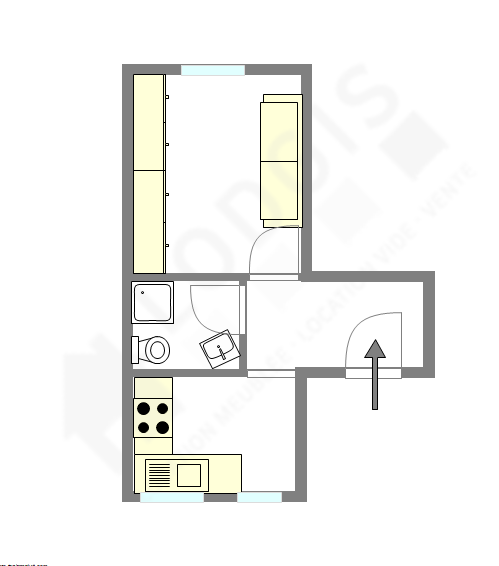 Appartement Paris 18° - Plan interactif