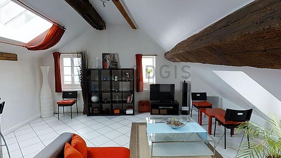 Very quiet living room furnished with 1 sofabed(s) of 140cm, tv, 1 armchair(s), 1 chair(s)