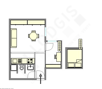 Apartment Paris 3° - Interactive plan