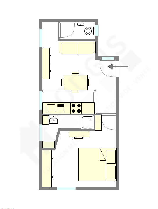 Appartamento Parigi 5° - Piantina interattiva