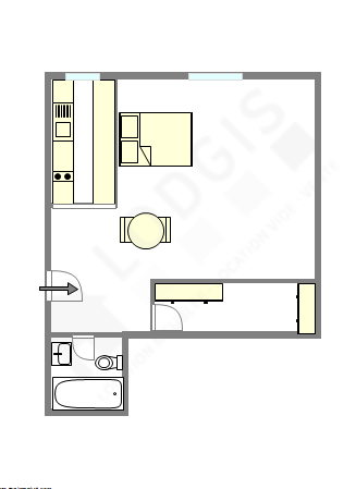 Квартира Париж 15° - Интерактивный план