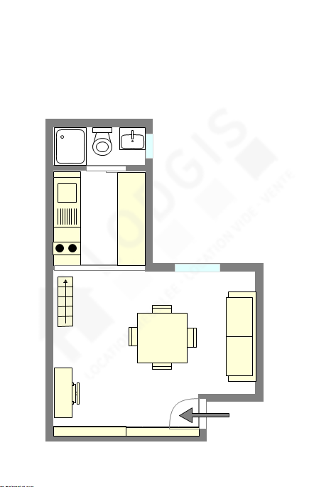 Квартира Париж 11° - Интерактивный план