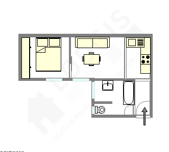 Appartement Courbevoie - Plan interactif