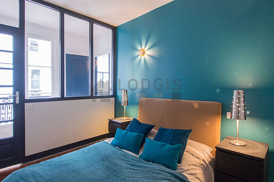 Bedroom with windows
