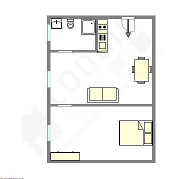 Apartment Paris 11° - Interactive plan