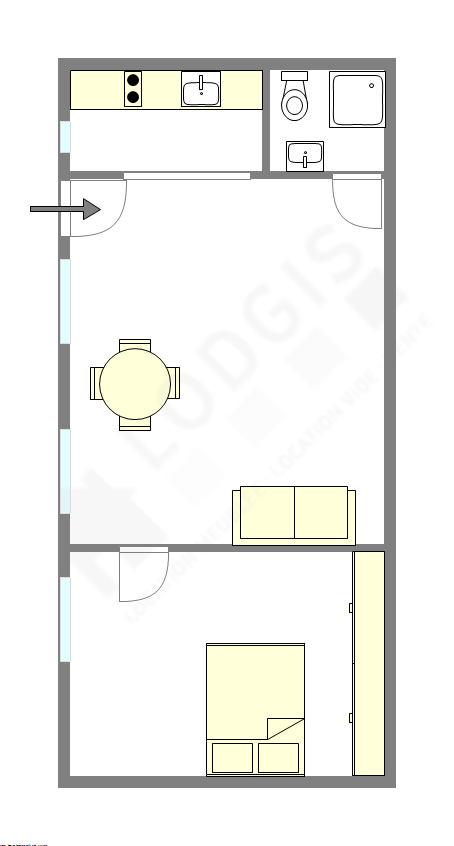 Квартира Париж 4° - Интерактивный план