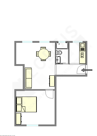 Apartment Paris 11° - Interactive plan
