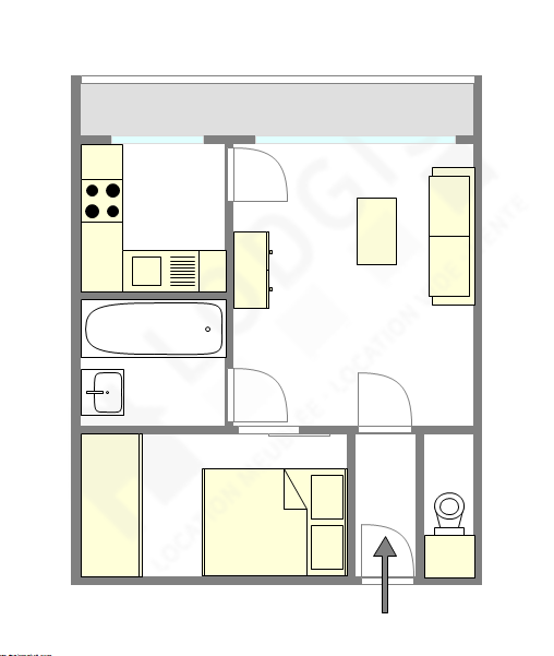 Квартира Courbevoie - Интерактивный план