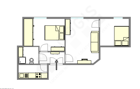Apartamento Paris 10° - Plano interativo