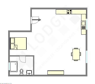 Квартира Париж 15° - Интерактивный план
