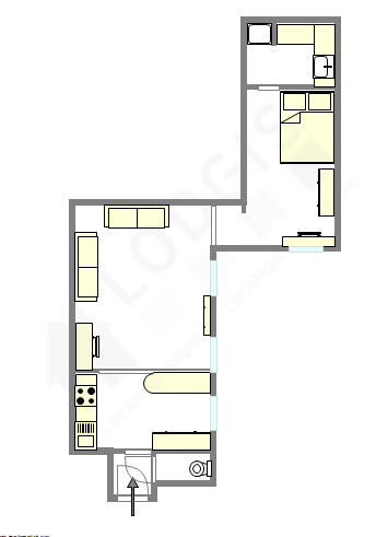 Appartement Paris 5° - Plan interactif