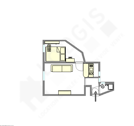 Apartment Paris 14° - Interactive plan