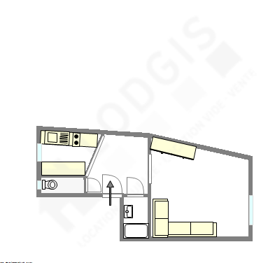 Квартира Париж 13° - Интерактивный план