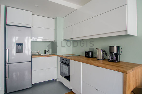 Great kitchen with concrete floor