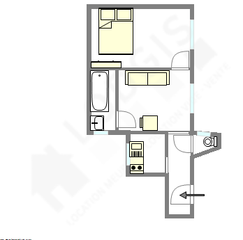 Appartement Paris 19° - Plan interactif