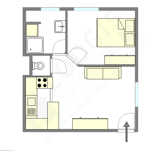 Appartement Paris 15° - Plan interactif