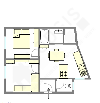 Apartment Paris 12° - Interactive plan