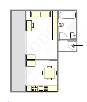 Квартира Париж 18° - Интерактивный план