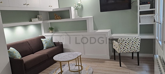 Very quiet living room furnished with 1 sofabed(s) of 140cm, tv, 1 armchair(s)