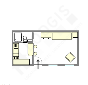 Квартира Париж 2° - Интерактивный план