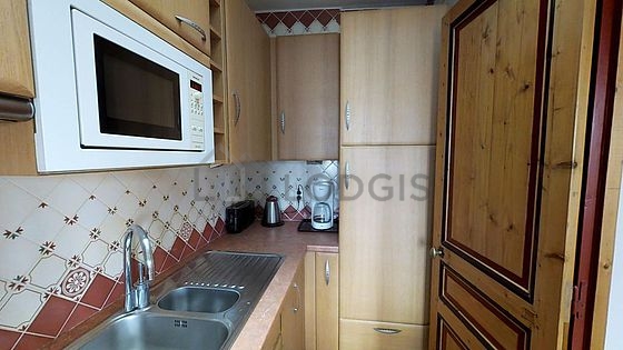 Beautiful kitchen with floor tiles floor