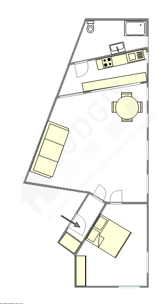 Квартира Париж 16° - Интерактивный план