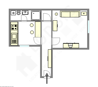 Appartement Paris 15° - Plan interactif