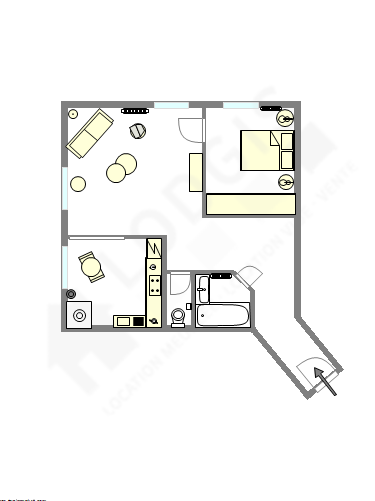 Квартира Париж 15° - Интерактивный план