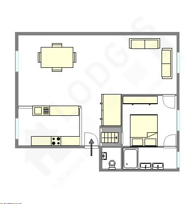 Appartement Paris 11° - Plan interactif