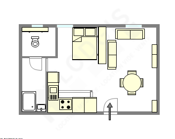Квартира Париж 2° - Интерактивный план
