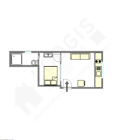 Квартира Париж 18° - Интерактивный план