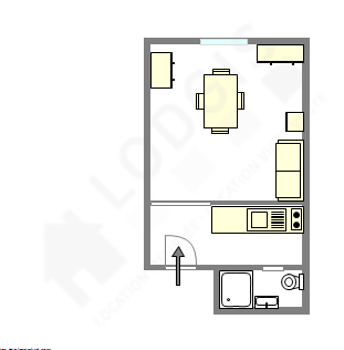 Appartement Paris 20° - Plan interactif
