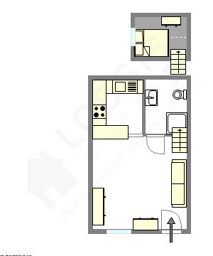 Квартира Париж 19° - Интерактивный план