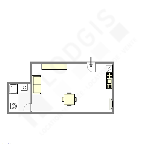 Apartamento Paris 18° - Plano interativo